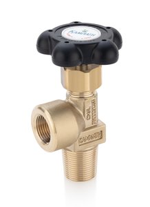 Wheel Operated Single Piece Spindle Oxygen Cylinder Valve