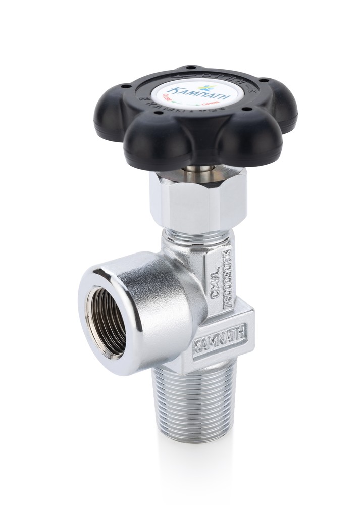 Wheel Operated Single Piece Spindle Medical Oxygen Cylinder Valve