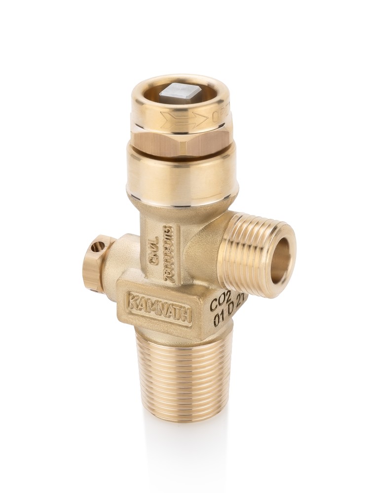 Key Operated Two Piece Spindle Carbon Dioxide Cylinder Valve